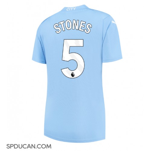 Zenski Nogometni Dres Manchester City John Stones #5 Domaci 2023-24 Kratak Rukav